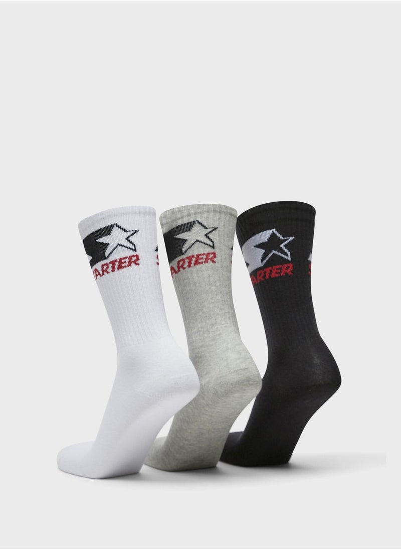 STARTER - 3 Pack Logo Crew Socks - Image 1