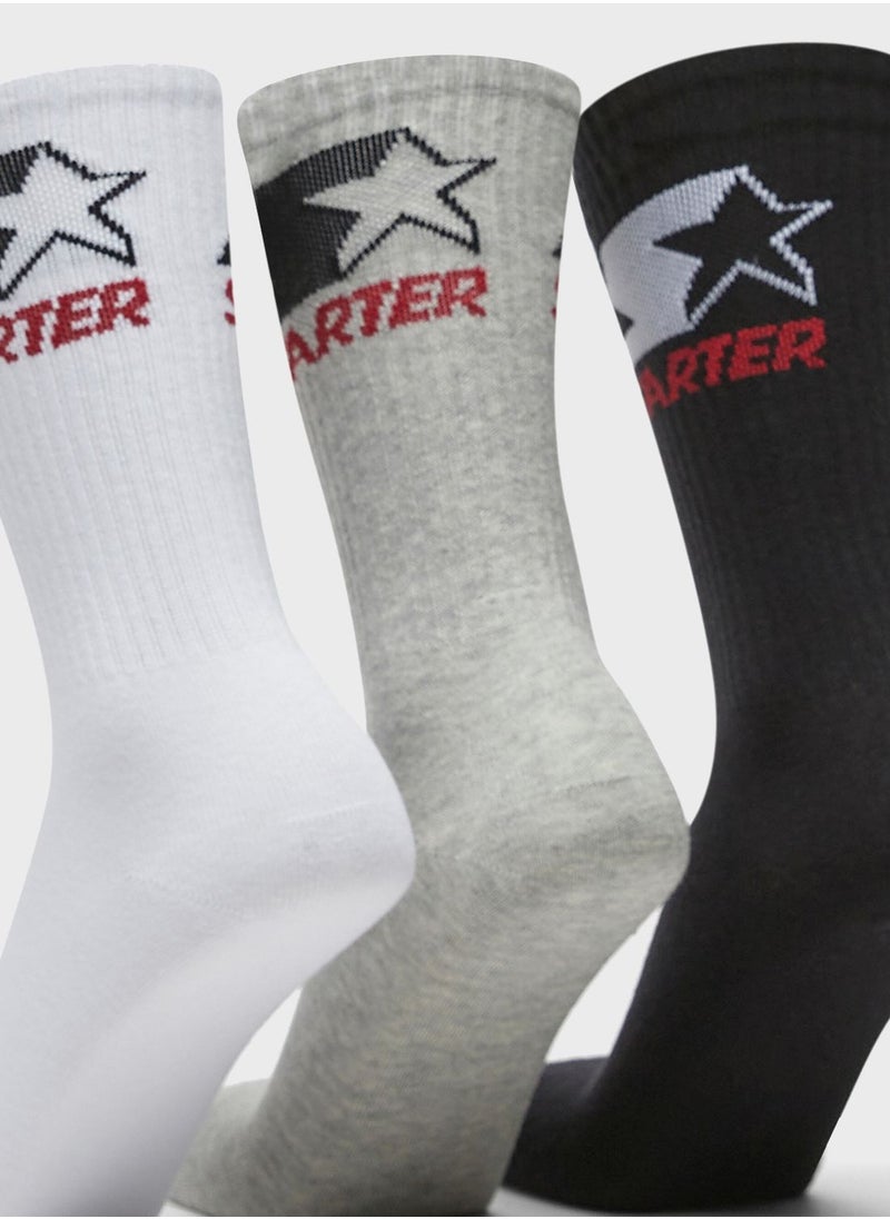 STARTER - 3 Pack Logo Crew Socks - Image 1