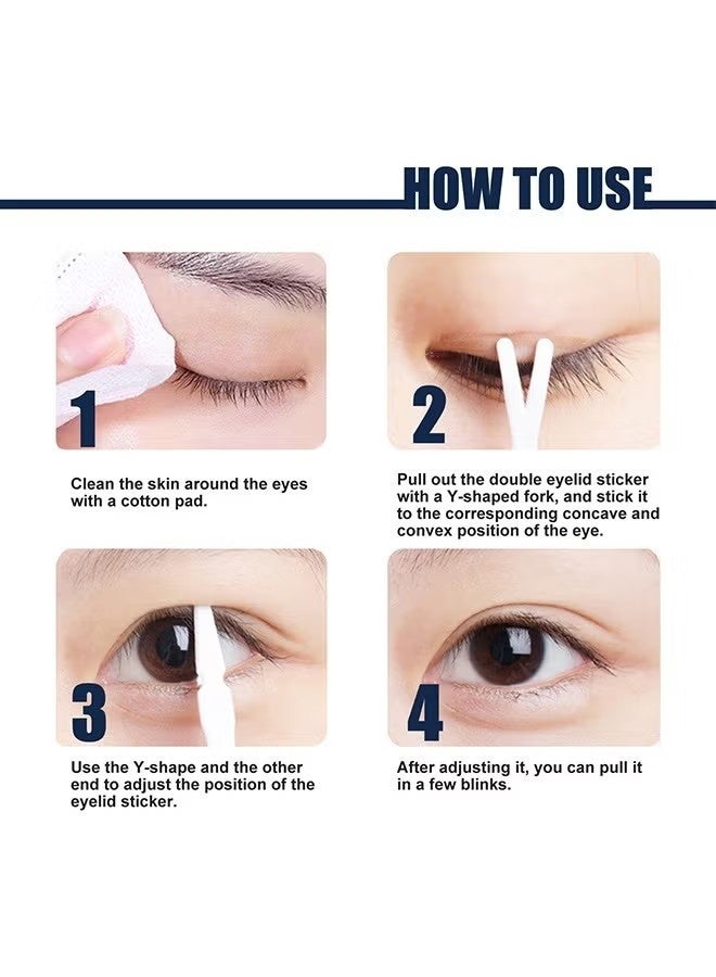 ويست اند مانث مزدوجة الجفن تصميم - شريط الجفن,480pcs الجفن رفع الشرائط, مقاومة للماء مزدوجة الجفن الشرائط,رفع الجفن الفوري للثقيل المنخفض, غير متساوية, مغطاة, أحادي الجفن, مع قضبان الشوكة والملصقات - Image 3