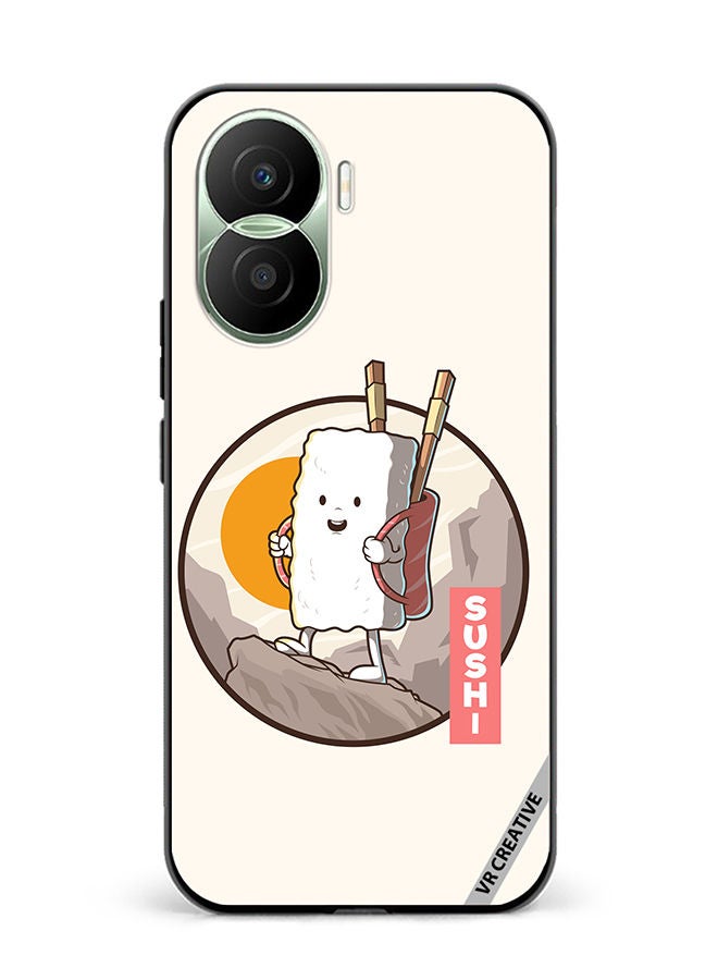 VR CREATIVE Protective Case Cover For Honor Play7T Pro Travel Sushi Design Multicolour - Image 1