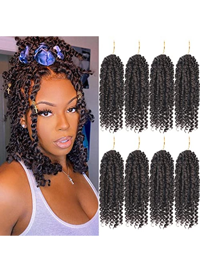 Bileaf Pretwisted Passion Twist Crochet Hair 10 Inch 8 Packs Crochet Passion Twists Pre Looped Short Passion Twist Hair Crochet Braids Bohemian Crochet Hair 4 - Image 1