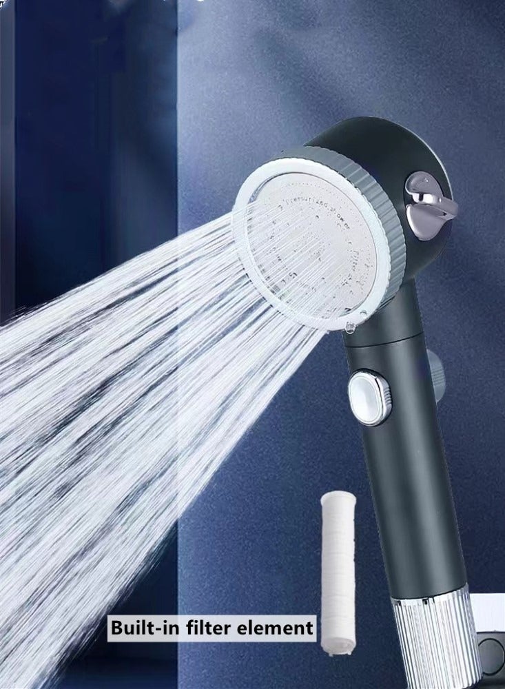 Kutis 1-Piece Multifunction Handheld Spray Spout Shower Head ABS Grey/Silver 25.5x8 Centimeter - Image 1