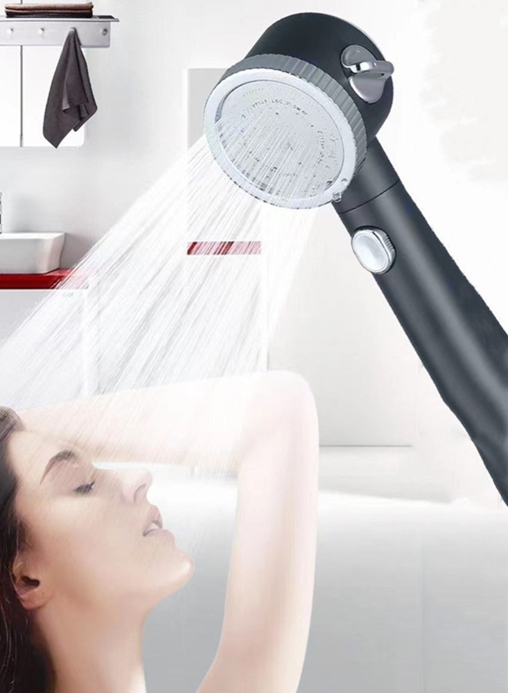 Kutis 1-Piece Multifunction Handheld Spray Spout Shower Head ABS Grey/Silver 25.5x8 Centimeter - Image 2