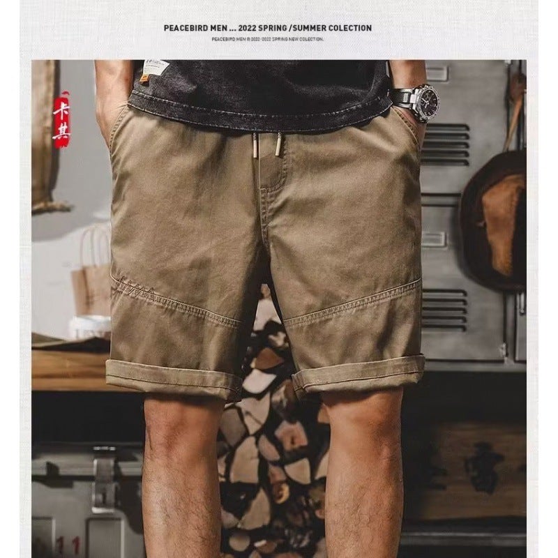 Workwear Casual Shorts Mens Fashionable Loose Fashionable Brand Summer American Style Five-point Pants Black  - Image 2