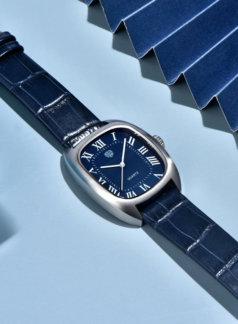 رولستيمي ساعة كوارتز أنيقة للرجال-قرص مميز ، سوار من جلد البولي يوريثان ، مظهر كلاسيكي وعصري ، آر تي 7904 - Image 3