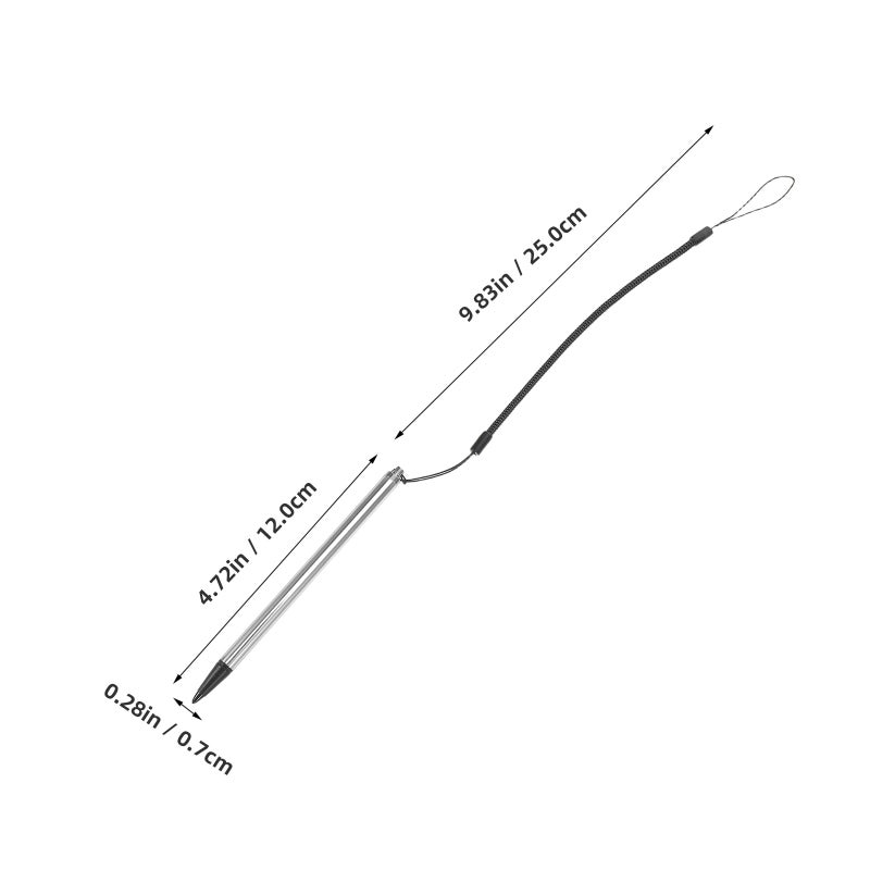 5Pcs Silver Capacitive Stylus Pen with Fine Tip Rope for Precise Tablet Phone Touchscreen - Image 2