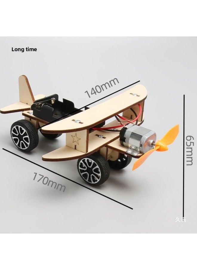 Generic - Science And Technology Production Innovation Small Invention Children Gliding Aircraft Science Small Production Handmade Diy Toy Work Materials-Color:Sliding Aircraft (excluding Tools And Batteries) - Image 1