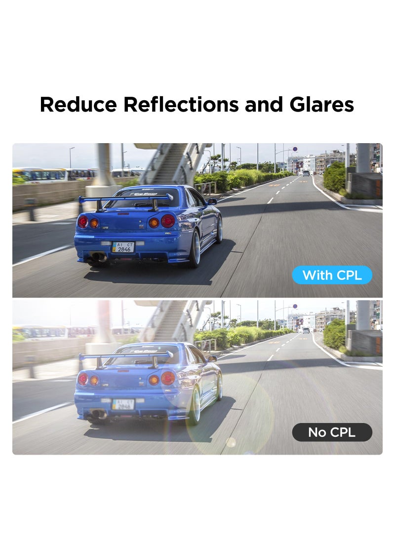 Viofo VIOFO CPL Filter Anti-Glare Circular Polarizing Lens for A229/A139/A139Pro/T130/WM1 Dash Cam  - Image 3