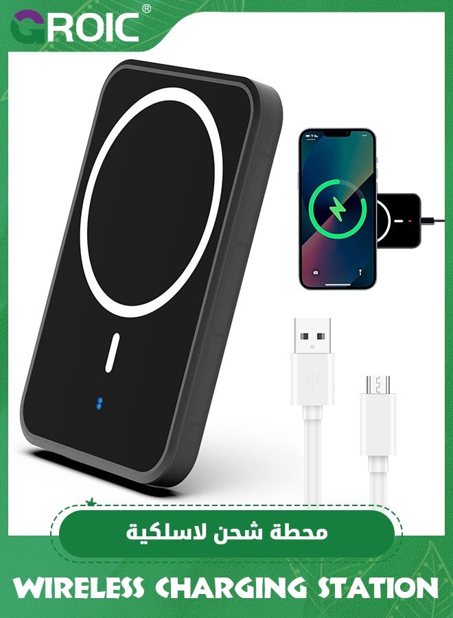 GROIC Phone Wireless Charger, 15W Max Fast Wireless Charging Pad Compatible with iPhone 15/14/13/12/Pro/Pro Max/X/XR/8 AirPads/AirPads Pro Samsung Galaxy Series Huawei Series and More  - Image 1