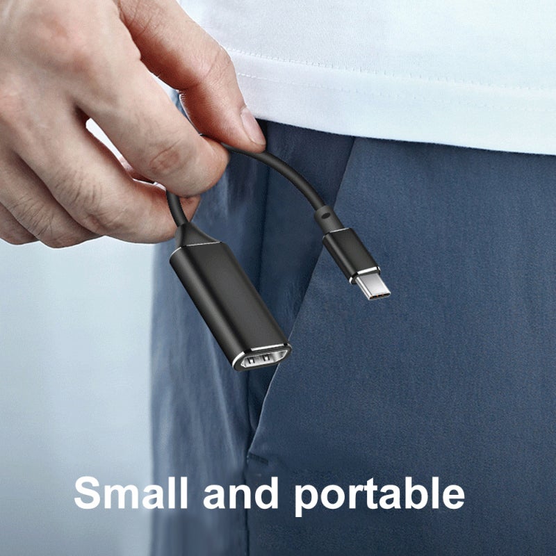 USB Type-C To HD Cable: 4K 30Hz Plug And Play - Compact Portable USB C To HD Adapter For Home Office Outdoor Big Screen Viewing - Image 3