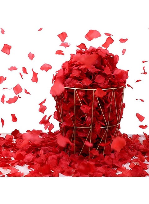 1000PCS Silk Rose Petals Artificial Fabric Flower Petals for Wedding Decor Ceremony Vase Home Hotel Garden Bouquet Party Decoration(Red)