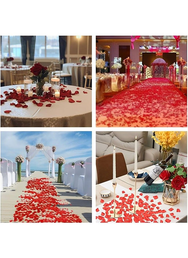 Generic - 1000PCS Silk Rose Petals Artificial Fabric Flower Petals for Wedding Decor Ceremony Vase Home Hotel Garden Bouquet Party Decoration(Red) - Image 1