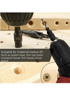 Y&D SYOSI Wood Countersink Drill Bit Set Boring Counterbore Chamfer Bore Hole Cutter HSS Quick Change Hex Shank Screw Counter for Woodworking  - Image 2