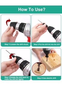 Y&D SYOSI Wood Countersink Drill Bit Set Boring Counterbore Chamfer Bore Hole Cutter HSS Quick Change Hex Shank Screw Counter for Woodworking  - Image 4