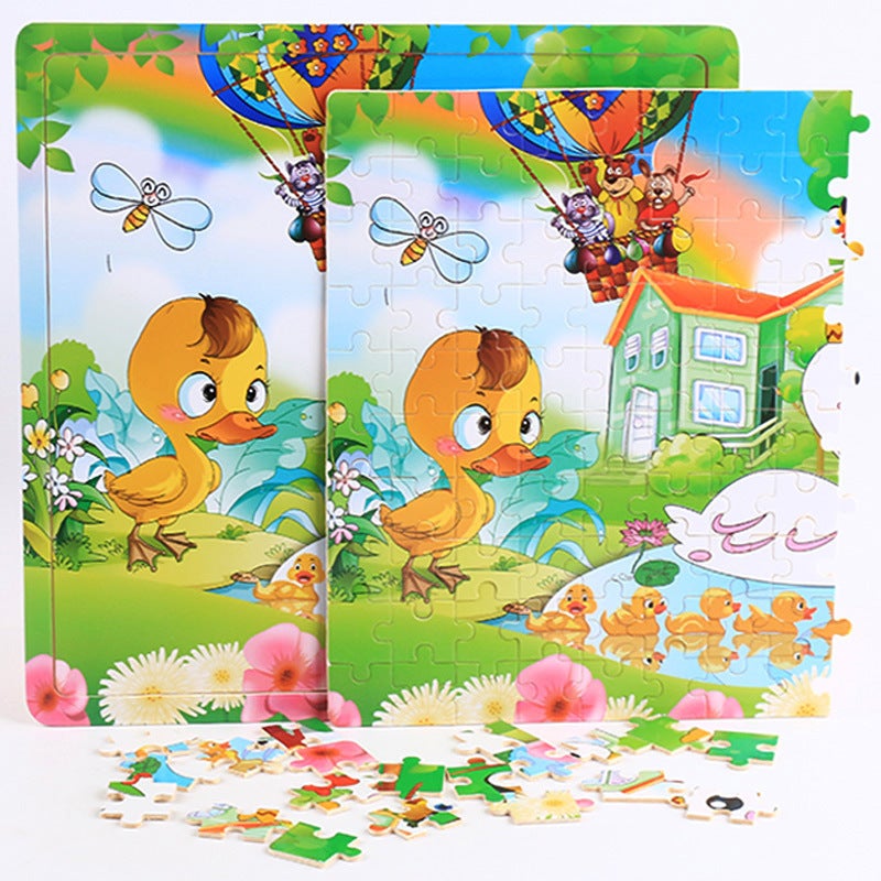 Factory 100 Pieces Of Wooden Puzzle Puzzle Children'S Early Education Educational Toys Selling - Image 4
