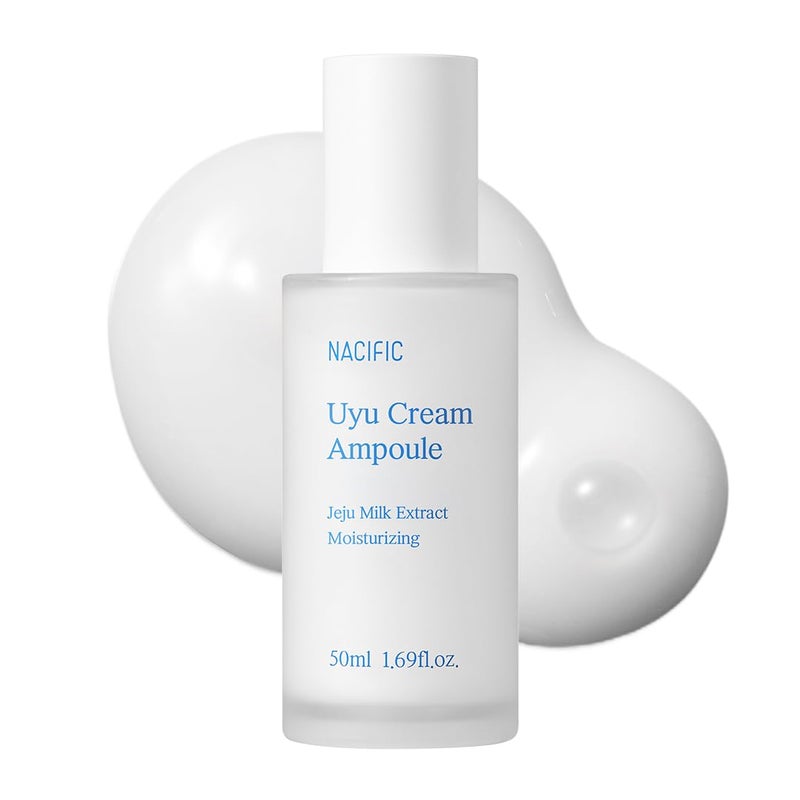 NACIFIC Uyu Cream Ampoule 169fl oz 50ml with Jeju milk extract Essence Ceramide 5 complex Moisture lasting Natural ingredients Korean skin care