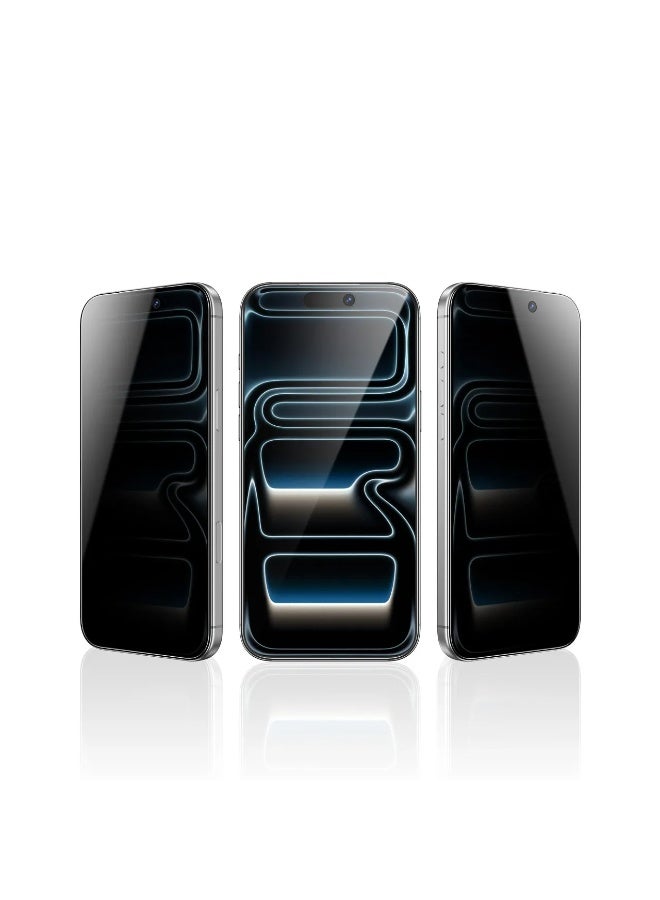 جرين ليون حماية رباعية للخصوصية 4 في 1 لهاتف iPhone 17 Pro / زجاج ثلاثي الأبعاد لخصوصية الحيوانات الأليفة / جراب مضاد للصدمات / غشاء خلفي نانو / واقي للكاميرا / حماية 360 درجة - الخصوصية - Image 5