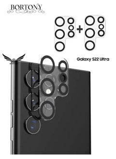 BORTONY Galaxy S22 Ultra Screen Protector [2+2 Pack] Camera Lens Protector, Fingerprint Unlock Support, HD Tempered Glass, Touch Sensitive, Anti Scratch, for Samsung S22 Ultra 5G Glass  - Image 2