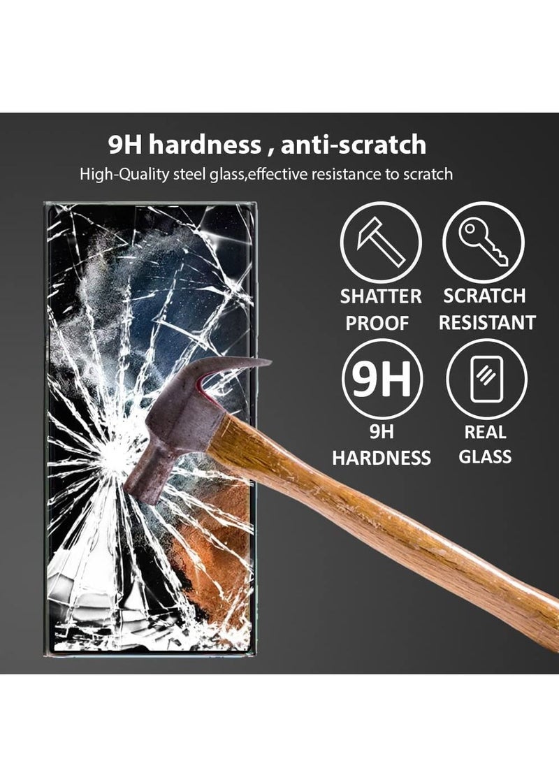 BORTONY - Galaxy S22 Ultra Screen Protector [2+2 Pack] Camera Lens Protector, Fingerprint Unlock Support, HD Tempered Glass, Touch Sensitive, Anti Scratch, for Samsung S22 Ultra 5G Glass - Image 1