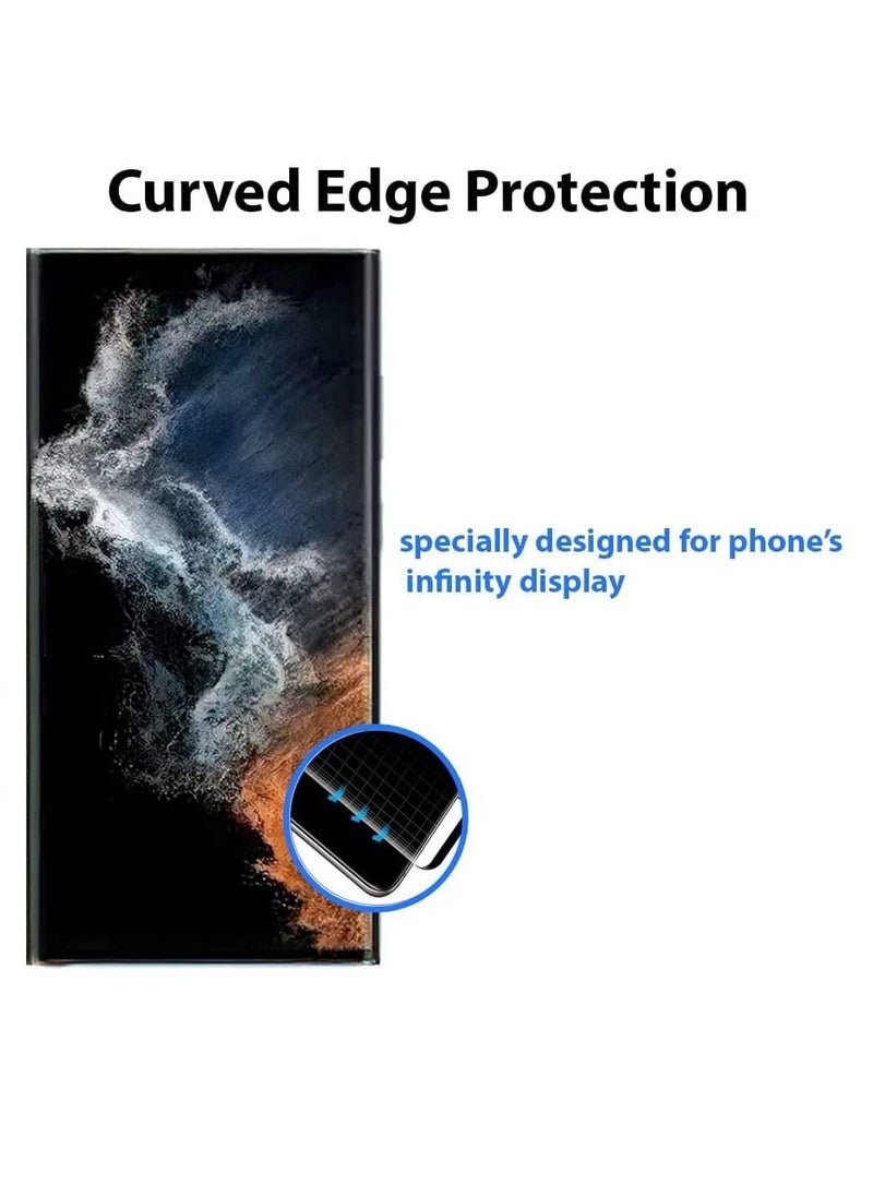 BORTONY - Galaxy S22 Ultra Screen Protector [2+2 Pack] Camera Lens Protector, Fingerprint Unlock Support, HD Tempered Glass, Touch Sensitive, Anti Scratch, for Samsung S22 Ultra 5G Glass - Image 1