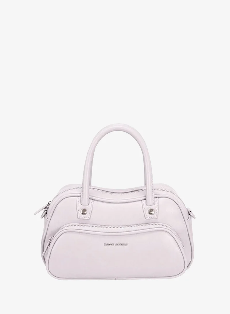 David Jones unique chic handbag for women model CM8288| Faux leather formal and event handbag with external pocket | Structured evening spacious handbag