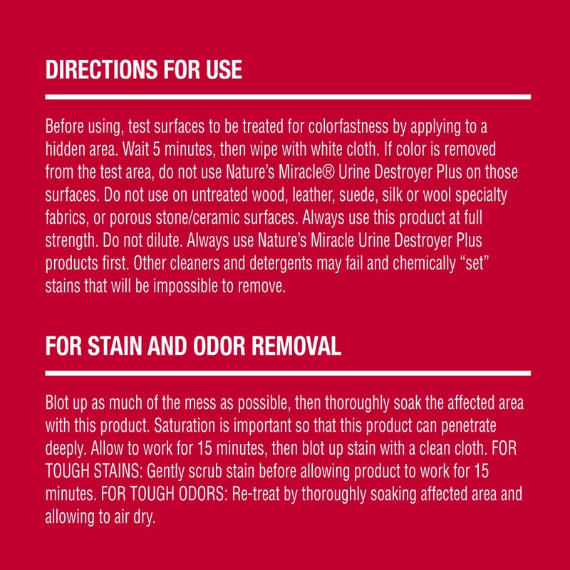 Nature's Miracle Urine Destroyer Plus for Dogs, Enzymatic Formula for Severe Dog Urine Stains, 1 gal - Image 3