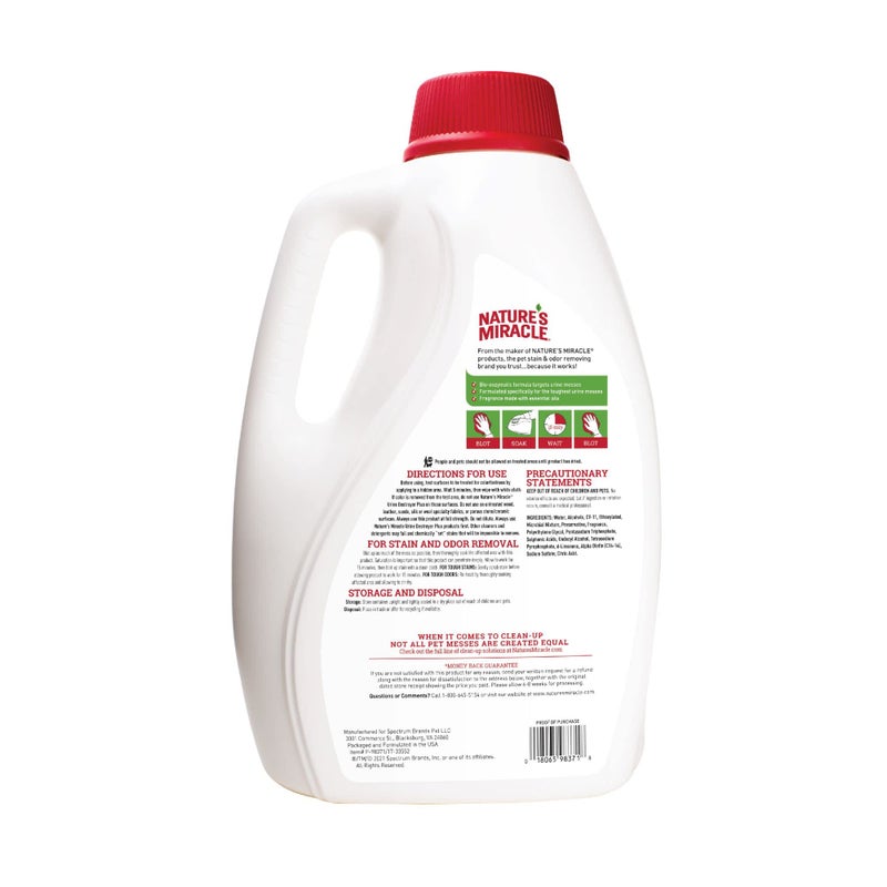 Nature's Miracle Urine Destroyer Plus for Dogs, Enzymatic Formula for Severe Dog Urine Stains, 1 gal - Image 2