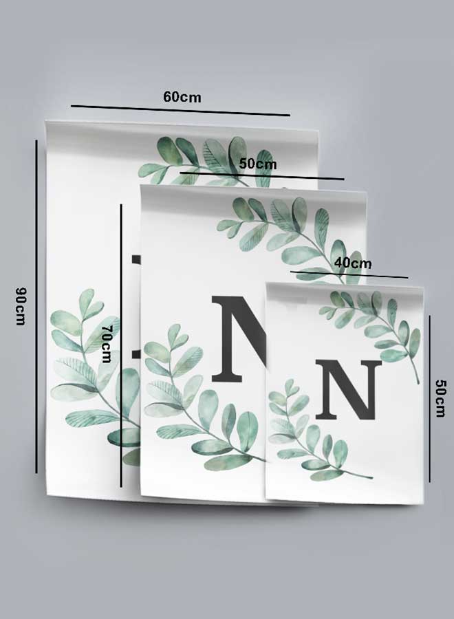 لوحة بوستر ديكور لوحة بدون فريم مع أربع قطع منفصلة من اللاصق ذو الوجهين تصميم حرف N غرفة النوم غرفة المعيشة وديكور المكتب - Image 4
