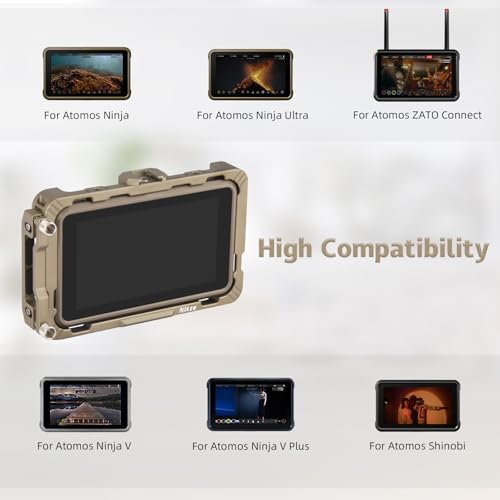 Nitze Cage for Atomos Ninja/Ninja V/Ninja V+ / Ninja Ultra/Zato Connect/Shinobi Monitor, with HDMI Cable Clamp - JT-A05A - Image 2
