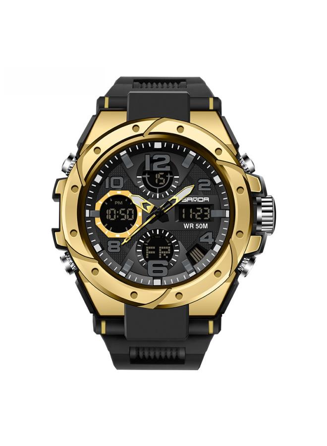 Sanda Trendy Multifunctional Special Forces Watch Men's Double Display Waterproof Luminous Outdoor Sports Electronic Couple Watch