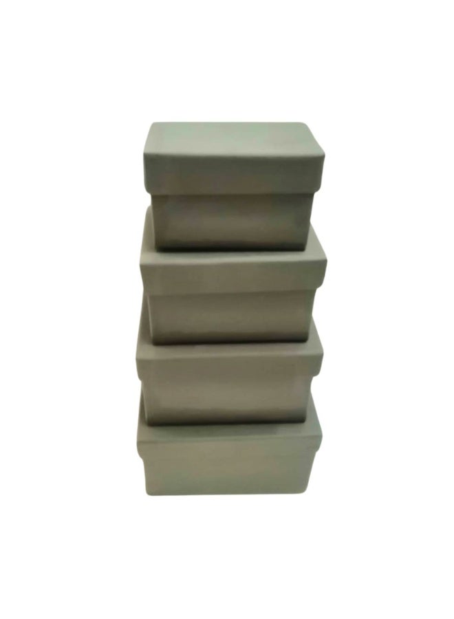 طقم صناديق هدايا 4 قطع تخزين أنيق وعملي