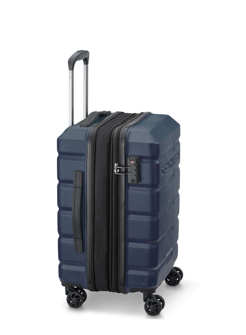 DELSEY Securitech By Delsey Citadel Expendable Double wheel cabin trolley luggage bag 55cm Navy - Image 4