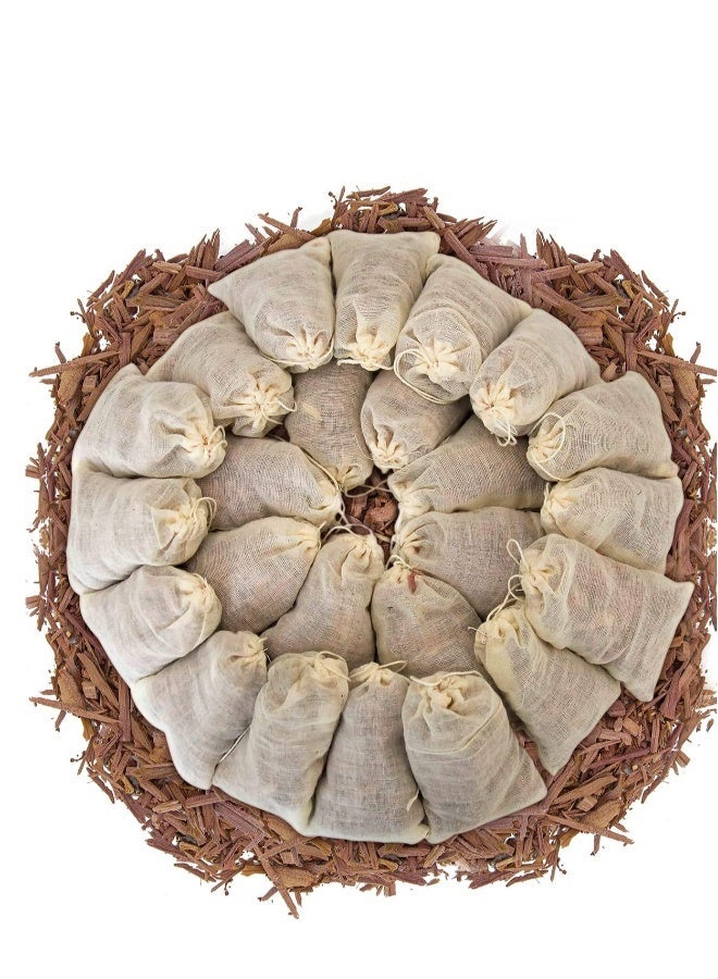 Cedar Sachets Bag Red Chips for Clothes Storage, Drawers and Closets Wardrobes Home Fragrance Scented Clothing Fresheners 10 Pack