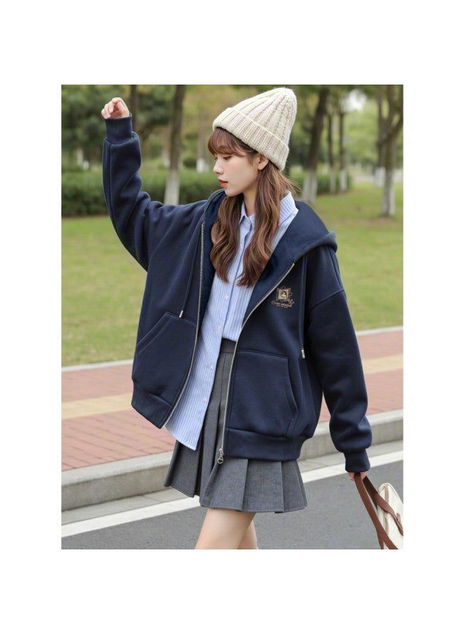 Flying in the snow Women's Jacket 2025 Early Autumn Korean-style Outfits Petite Fashion Casual Hooded Top - Image 5