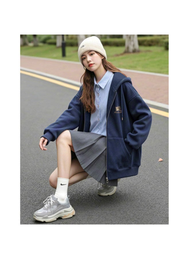Flying in the snow Women's Jacket 2025 Early Autumn Korean-style Outfits Petite Fashion Casual Hooded Top - Image 3