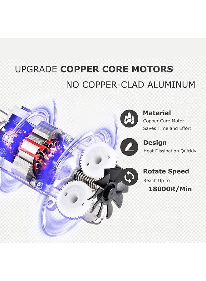 مايست خلاط يدوي كهربائي بـ 7 سرعات لخبز الطعام، 4 ملحقات من الفولاذ المطلي بالكروم لسهولة الخفق، كريمة خفق سهلة، كيك كوكيز - Image 5