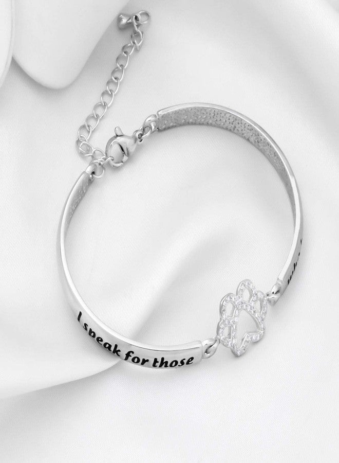 MYOSPARK Veterinarian Bracelet I Speak for Those Who Have No Voice Vet Tech Jewelry Gift for Veterinarian Nurse Vet Students (speak voice RB-S) - Image 2