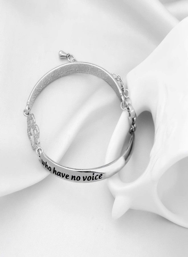 MYOSPARK Veterinarian Bracelet I Speak for Those Who Have No Voice Vet Tech Jewelry Gift for Veterinarian Nurse Vet Students (speak voice RB-S) - Image 4