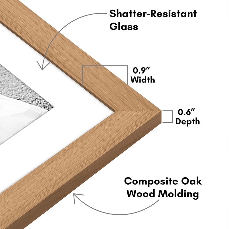 Americanflat 7 Pack Gallery Wall Set | Displays One 11x14, Two 8x10, and Four 5x7 inch photos. Shatter-Resistant Glass. Hanging Hardware Included! Narrow & wide space compatible - Image 3