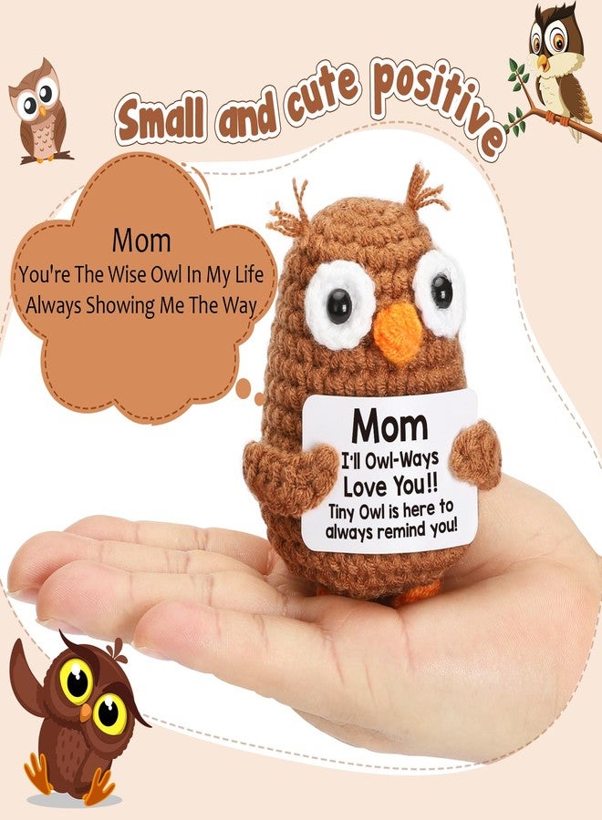 Hweijm Mini Owl Gifts for Mom from Daughter Son, Mothers Day Birthday Gifts for Mom Mommy Bonus Mom Step Mom Mother in Law, Handmade Crochet Animals for Mom, Cute Small Owl Gifts for Mom - Image 2