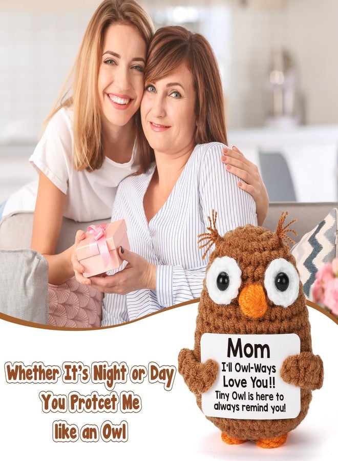 Hweijm Mini Owl Gifts for Mom from Daughter Son, Mothers Day Birthday Gifts for Mom Mommy Bonus Mom Step Mom Mother in Law, Handmade Crochet Animals for Mom, Cute Small Owl Gifts for Mom - Image 4