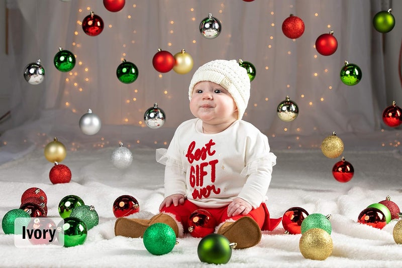 Funky Junque Infant Baby Boy Skull Cap Hats (NO POM) - Black & Heather Grey (2 Pack) - Image 4