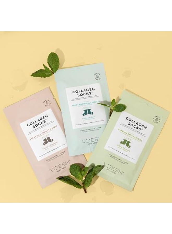 VOESH Collagen Socks Collagen Socks for Dry Feet Variety 5 Pack Cracked Heel Repair Moisturizing Socks Spa Pedicure Treatment Spa Socks Foot Peel Masks Vegan - Image 4