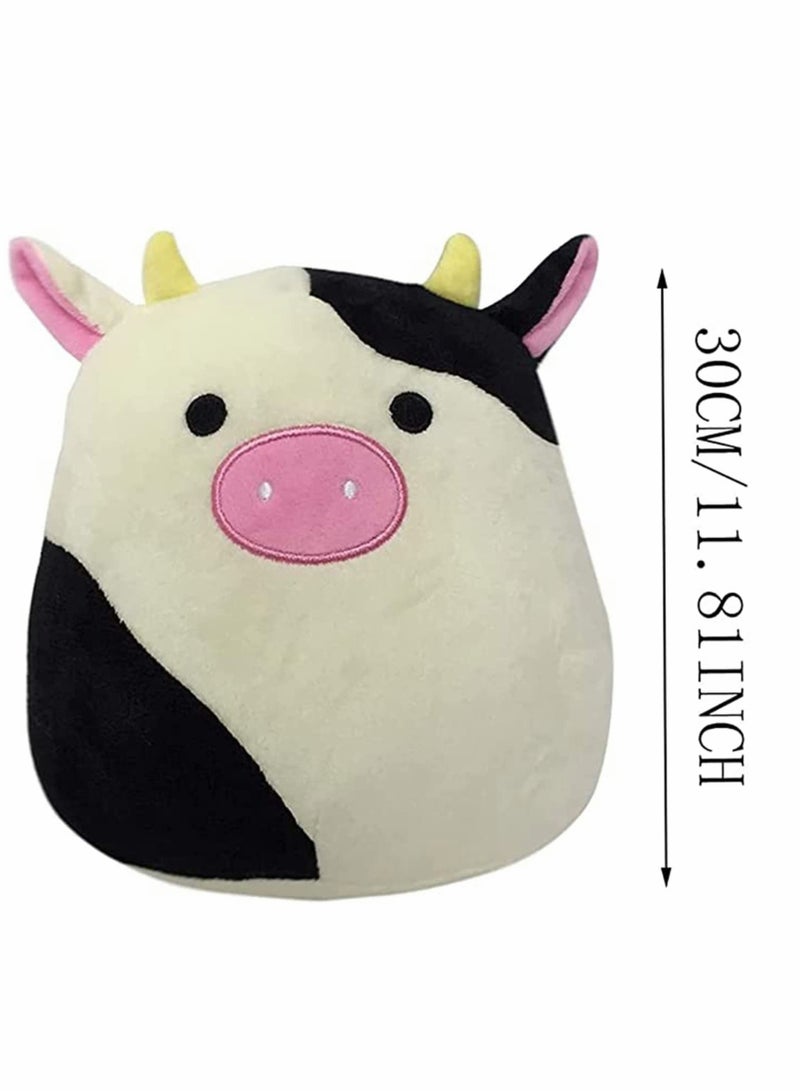 Adorable Black Cow Plush Pillow for Kids and Home Decor, Soft Stuffed Animal Cushion - Image 3
