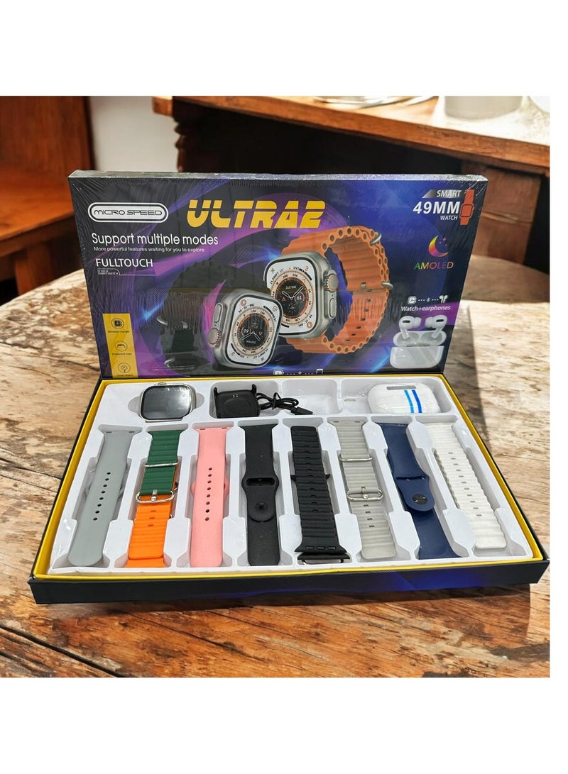 micro speed Smart Watch wearables for Men & Women with high quality 7 extra bands, free watch case and ear birds, 49 MM BT Calling Sports Mode Fitness Smart Watch., Very Soft And Comfortable - Image 4