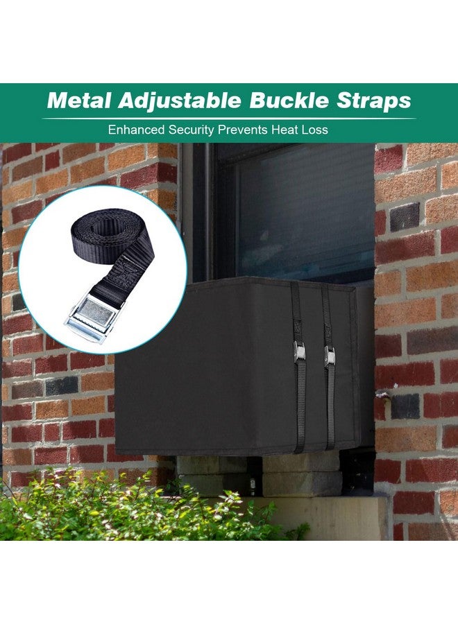 I FRMMY Waterproof Insulated Outdoor Window Air Conditioner Cover for Outside AC Unit, 18x 13x 12 Inches (Wx Hx D)- Black - Image 5