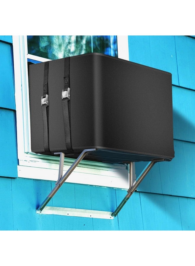 I FRMMY Waterproof Insulated Outdoor Window Air Conditioner Cover for Outside AC Unit, 18x 13x 12 Inches (Wx Hx D)- Black - Image 1