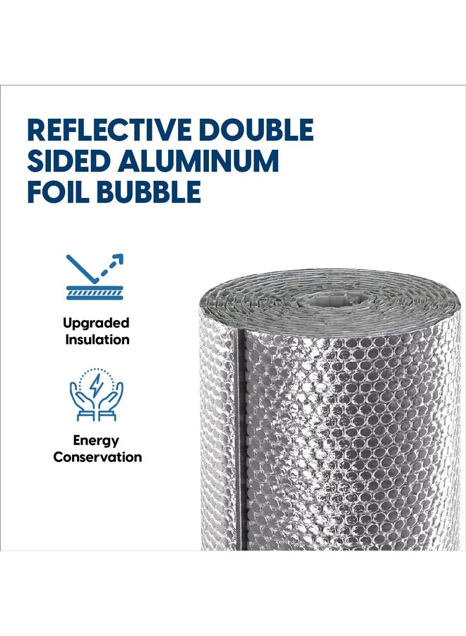 Reflective Insulation Foam,24"x10 Ft Window Insulation for Summer Heat,Aluminum Foil Bubble Insulation Roll for Keep Heat,Window Insulation Kit for RV Thermal Insulation (Size : B) - Image 2