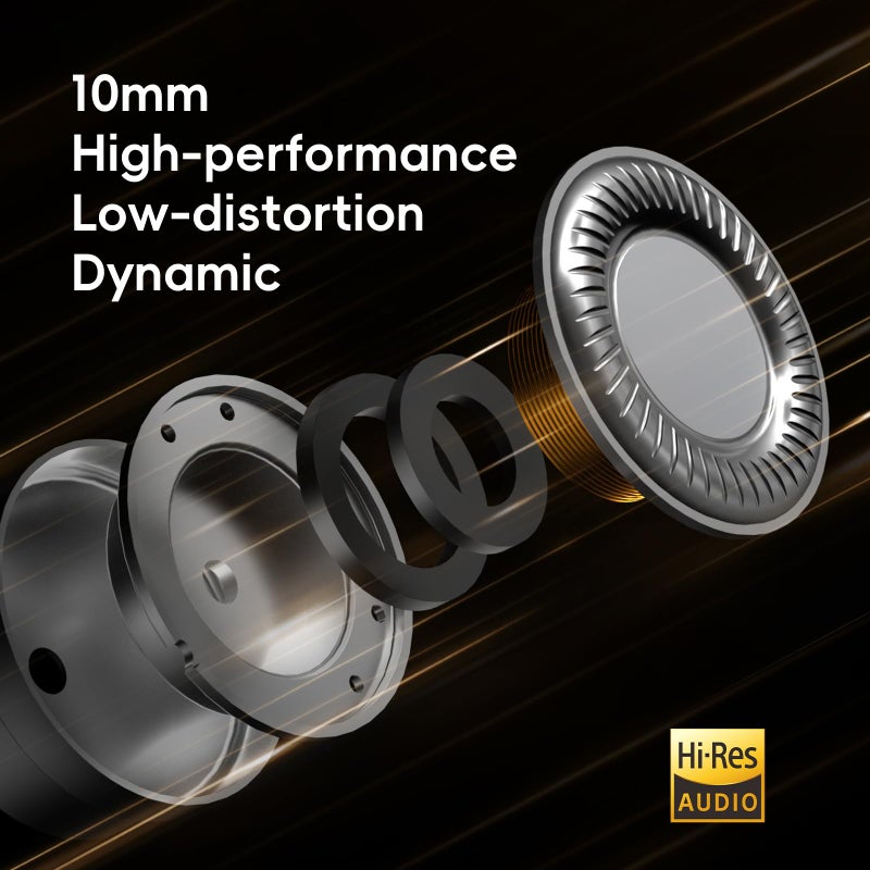 HiBy Yacht10 IEM Ï†10mm Dynamic Mg & Al Alloy Dome High Performance Low Distortion Dynamic 0.78mm 2-pin Detachable Earphones - Image 3