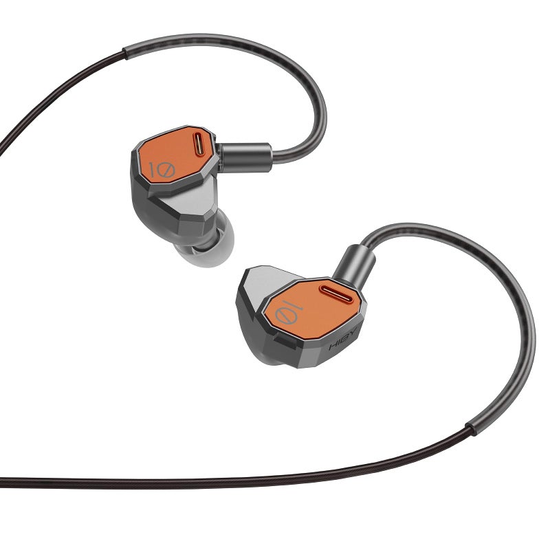 HiBy Yacht10 IEM Ï†10mm Dynamic Mg & Al Alloy Dome High Performance Low Distortion Dynamic 0.78mm 2-pin Detachable Earphones - Image 1